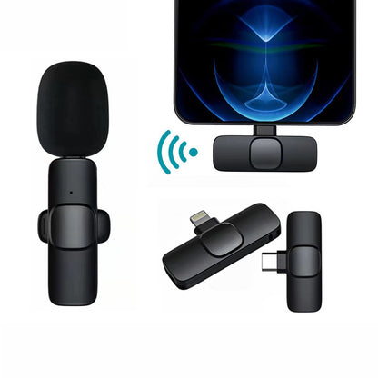 Wireless Lavalier Microphone Portable Audio Video Recording