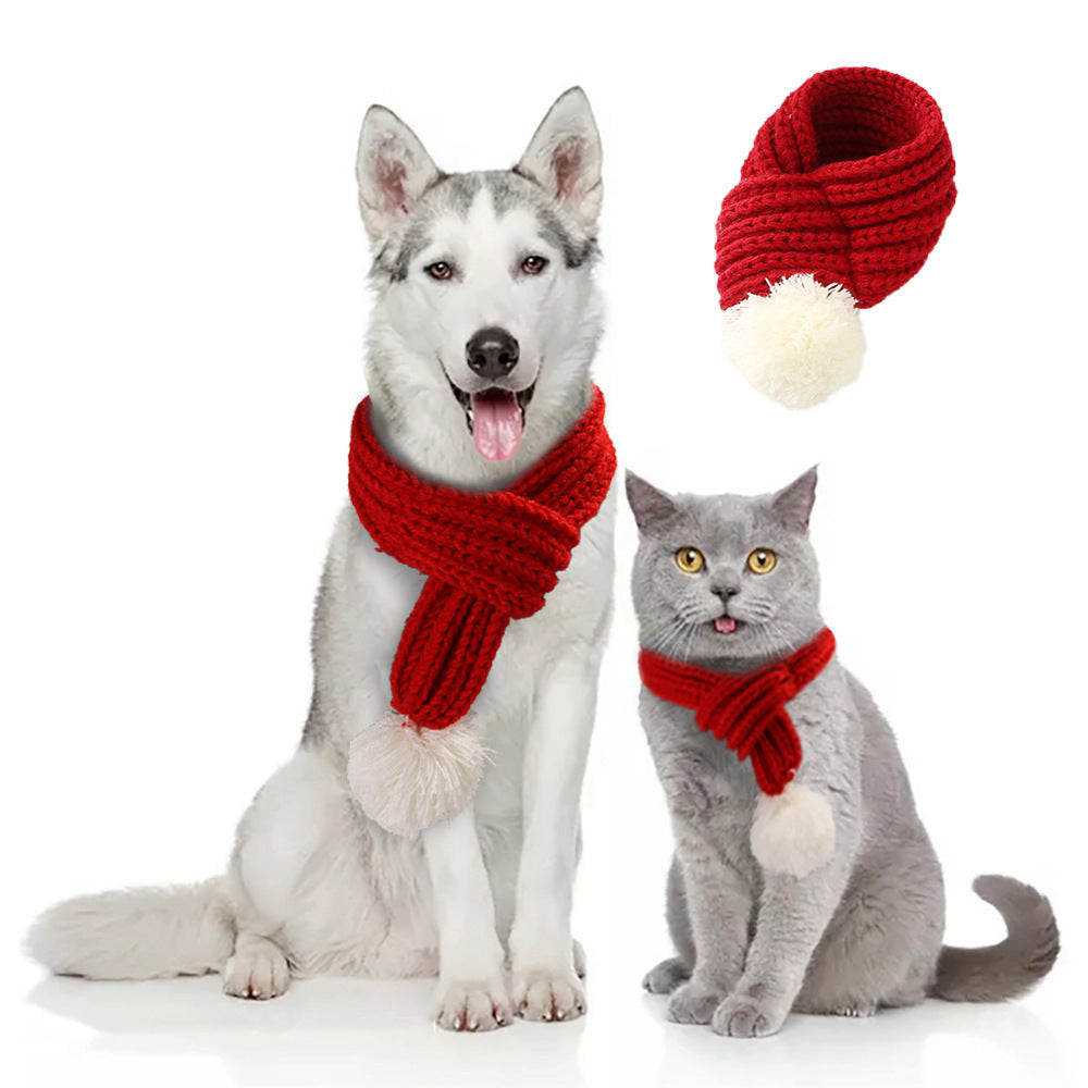 Pet christmas wool scarf Pets dealsniper-net