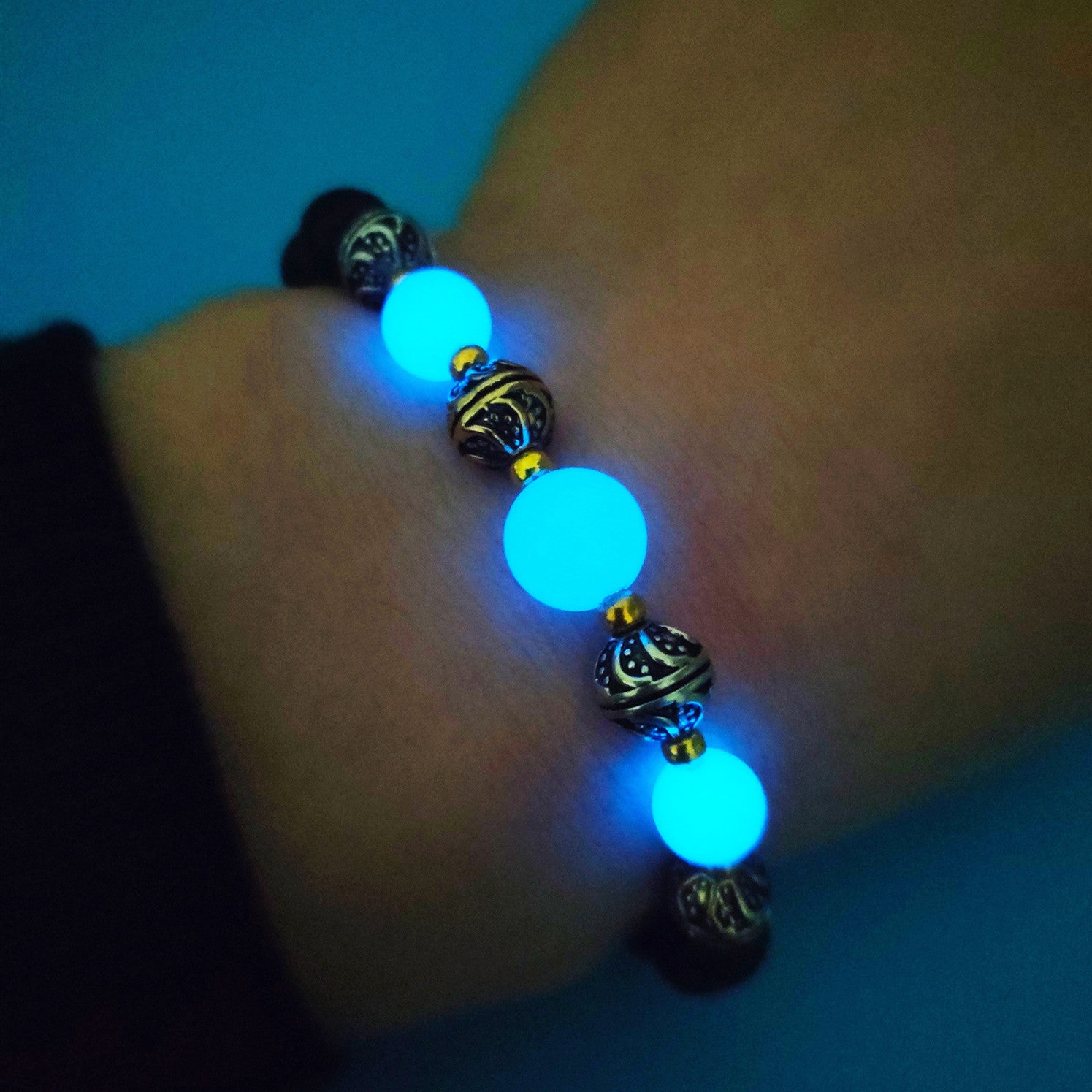 Fashion Jewelry Woman Luminous Beaded Bracelet Jewelry Gym From House Blue