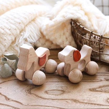 Baby Dog Ecofriendly Wooden Car Infant Toys Child Kids Gym From House