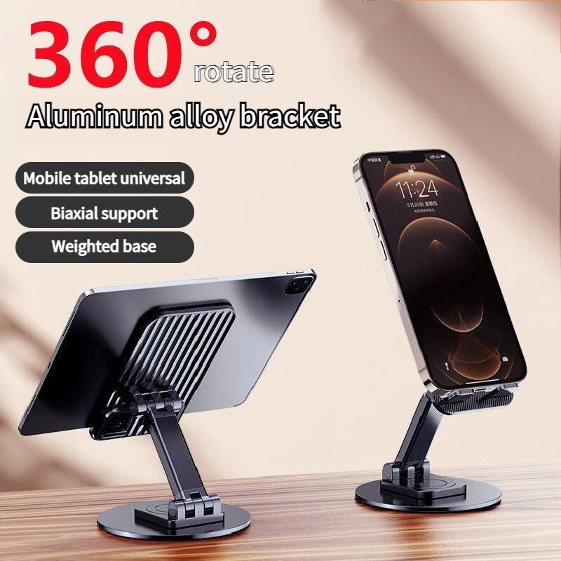 Foldable Phone Stand For Desk - Height Adjustable Cell Phone Holder Gadgets dealsniper-net Black