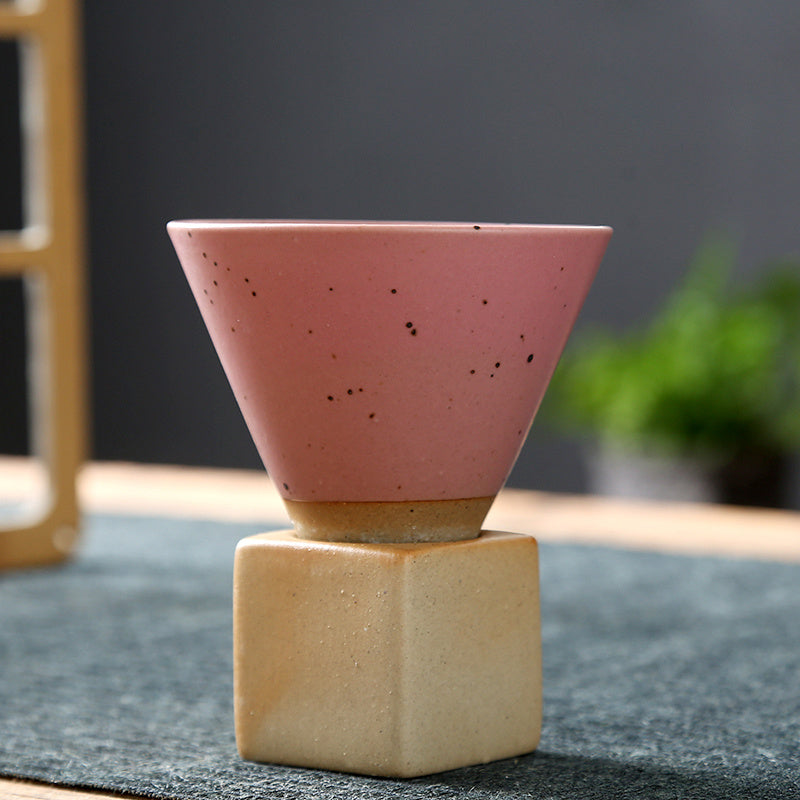 Stoneware Espresso Cup Vintage Ceramic Kitchen DealSniper.net Pink 200ml