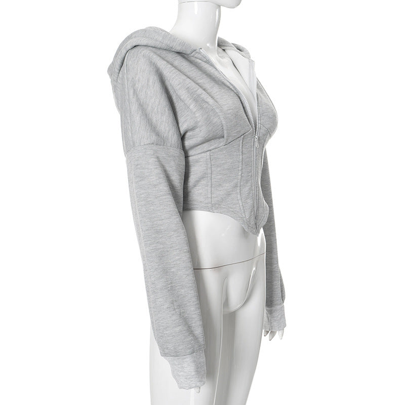 Zipper Hoodie Cardigan Y2K Ins Fashion Street Long Sleeve Women DealSniper.net