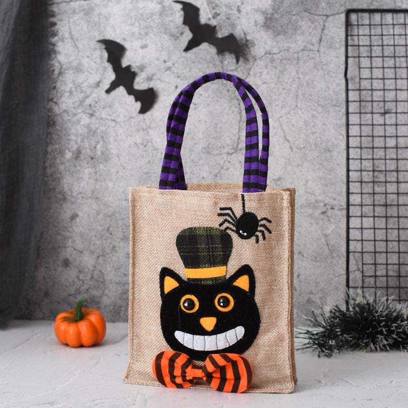 Halloween Candy Tote Bag For Kids Funny Creative Witch Skull Kids Gym From House