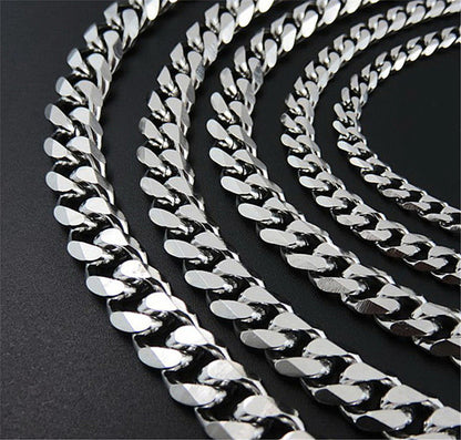 European and American titanium steel Cuban chain Jewelry dealsniper-net