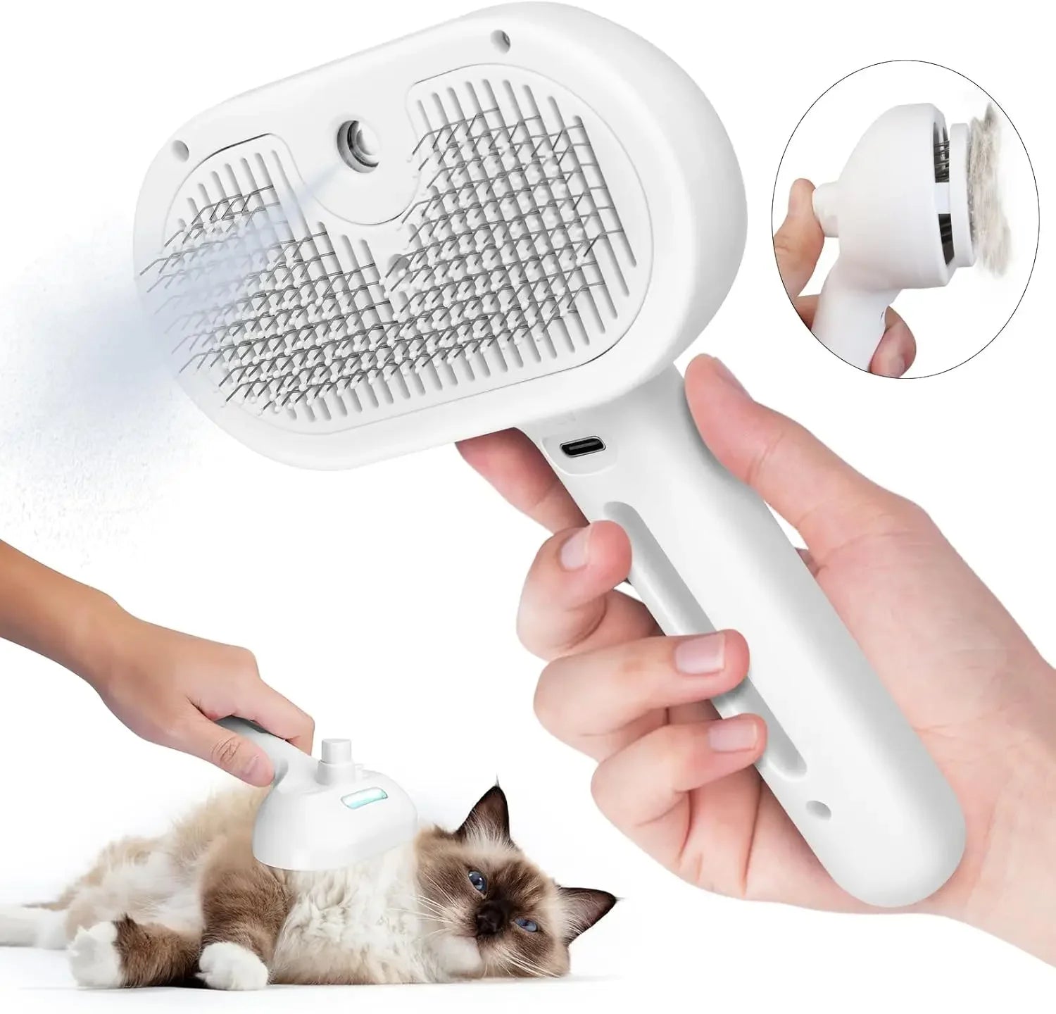 Pets Spray Hair Comb Pet Hair Remover Cleaning Brush Pets Gym From House