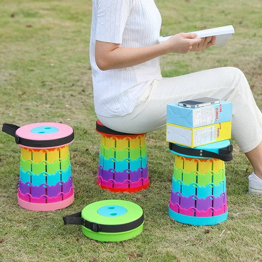 Children's Rainbow Folding Stool Portable Retractable Chair Kids dealsniper-net