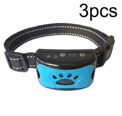 Rechargeable waterproof dog collar Pets DealSniper.net Blue 3pcs