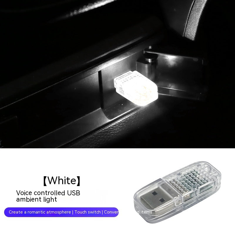 Atmosphere Car USB Light Multi-function Vehicle dealsniper-net White Light Is Always Bright