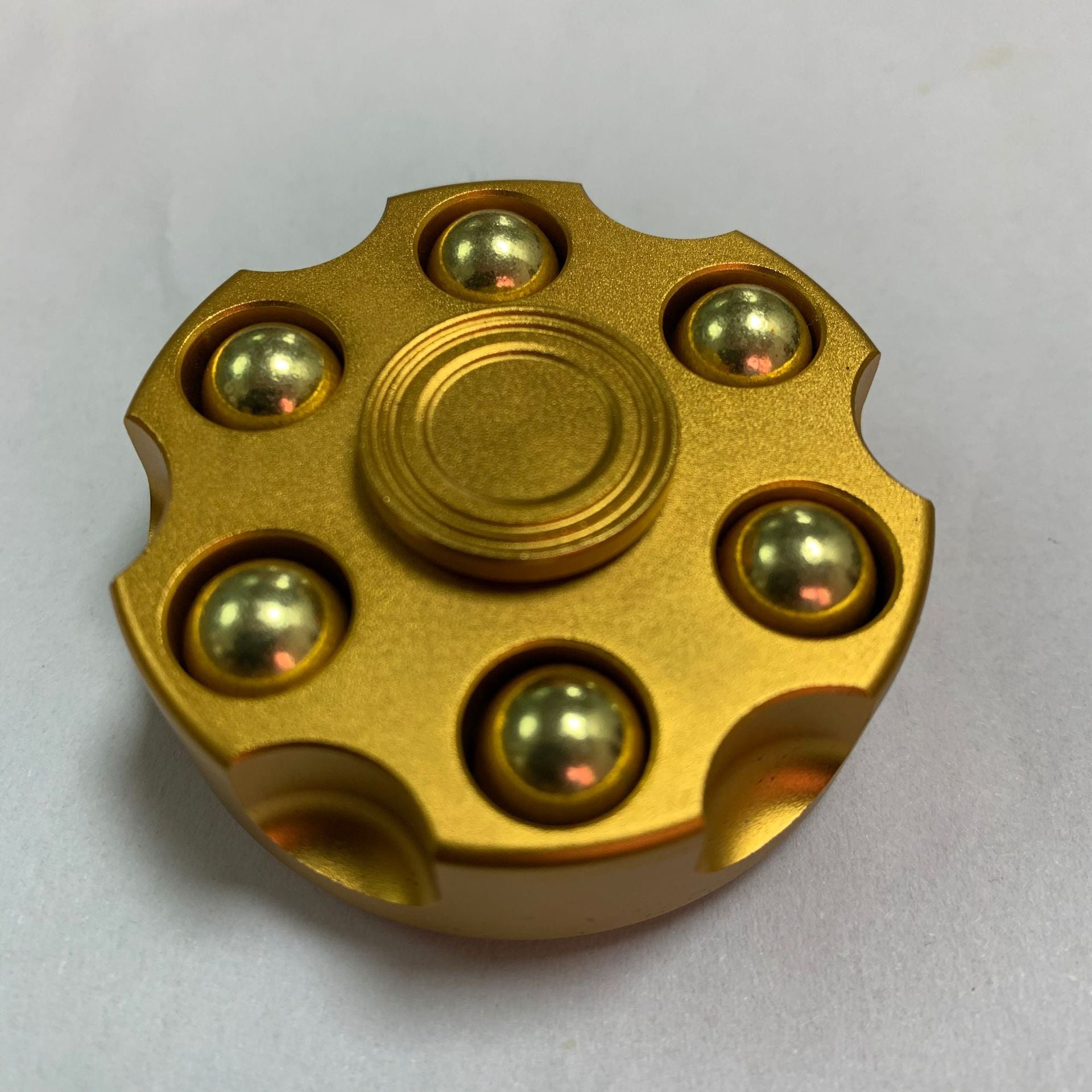 Unique Brass Gun Revolver Bullet Fidget Toy Spinner Hobby dealsniper-net