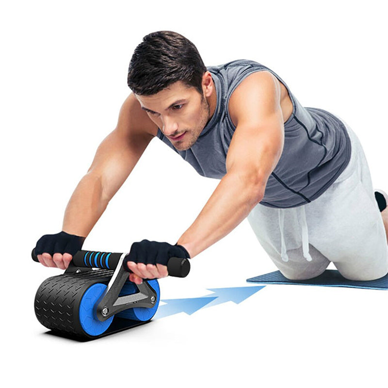 Double Wheel Abdominal Exerciser Women Men Automatic Rebound Sports DealSniper.net