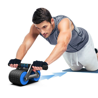 Double Wheel Abdominal Exerciser Women Men Automatic Rebound Sports DealSniper.net