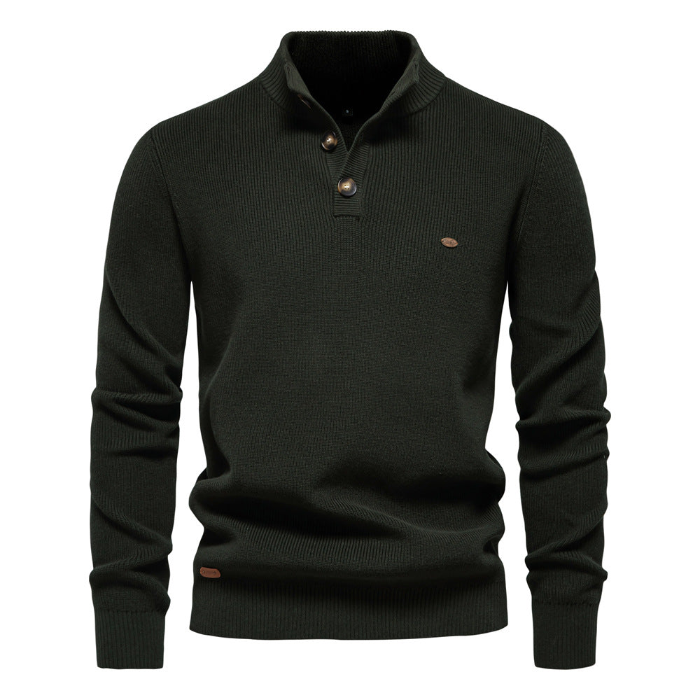 New Men's European Size Cross-Border Sweater, Long-Sleeve Men Gym From House SW833 black green L