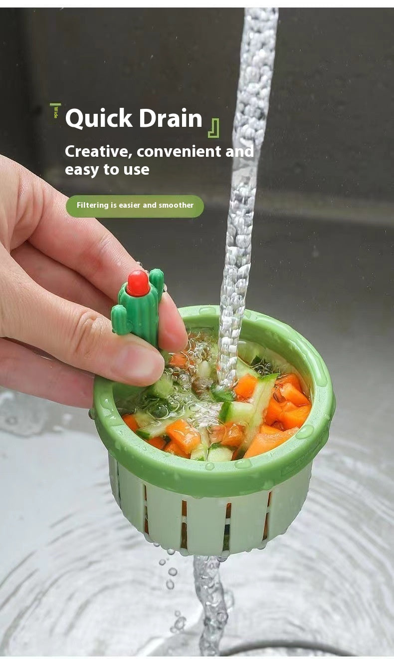 Cactus Sink Drain Strainer Press Automatic Dumping Basket House Gym From House Green