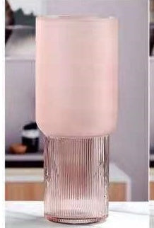 Creative Glass Vase Decoration Transparent Hydroponic Vase Kitchen dealsniper-net Pink L