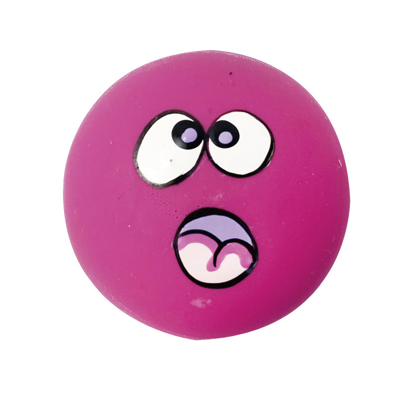 Round Cake Latex Dog Voice Toy Cartoon Pets DealSniper.net Rose Red