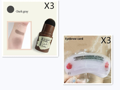 Brow Stamp Shaping Kit Eyebrow Stamp Waterproof Long Lasting Beauty Gym From House A combination x3