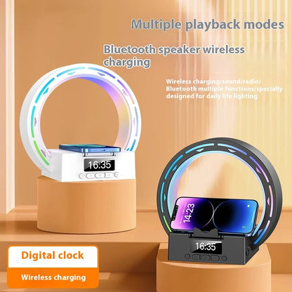 4 In 1 Wireless Bluetooth Speaker Charging Pad Bedside Lamp