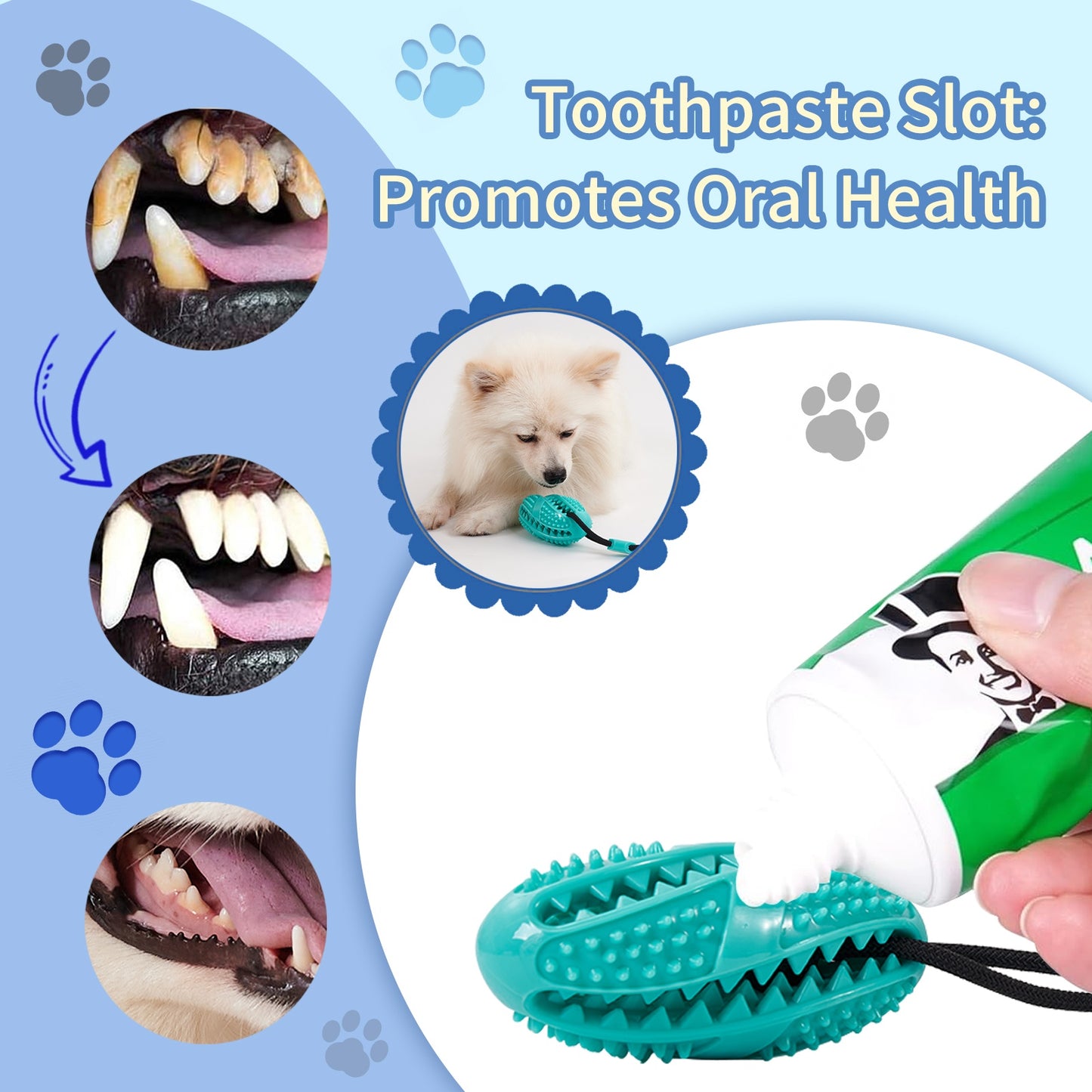 Suction Cup Pull Rope Leaking Pet Toy Ball Tpr Molar Pets dealsniper-net