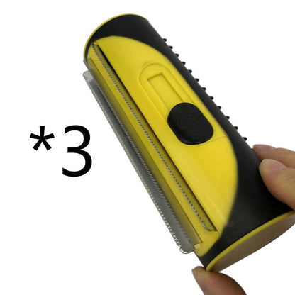 Pet Hairbrush Hair Comber For Dog And Cat Cleaning Pets dealsniper-net 3pcs Yellow