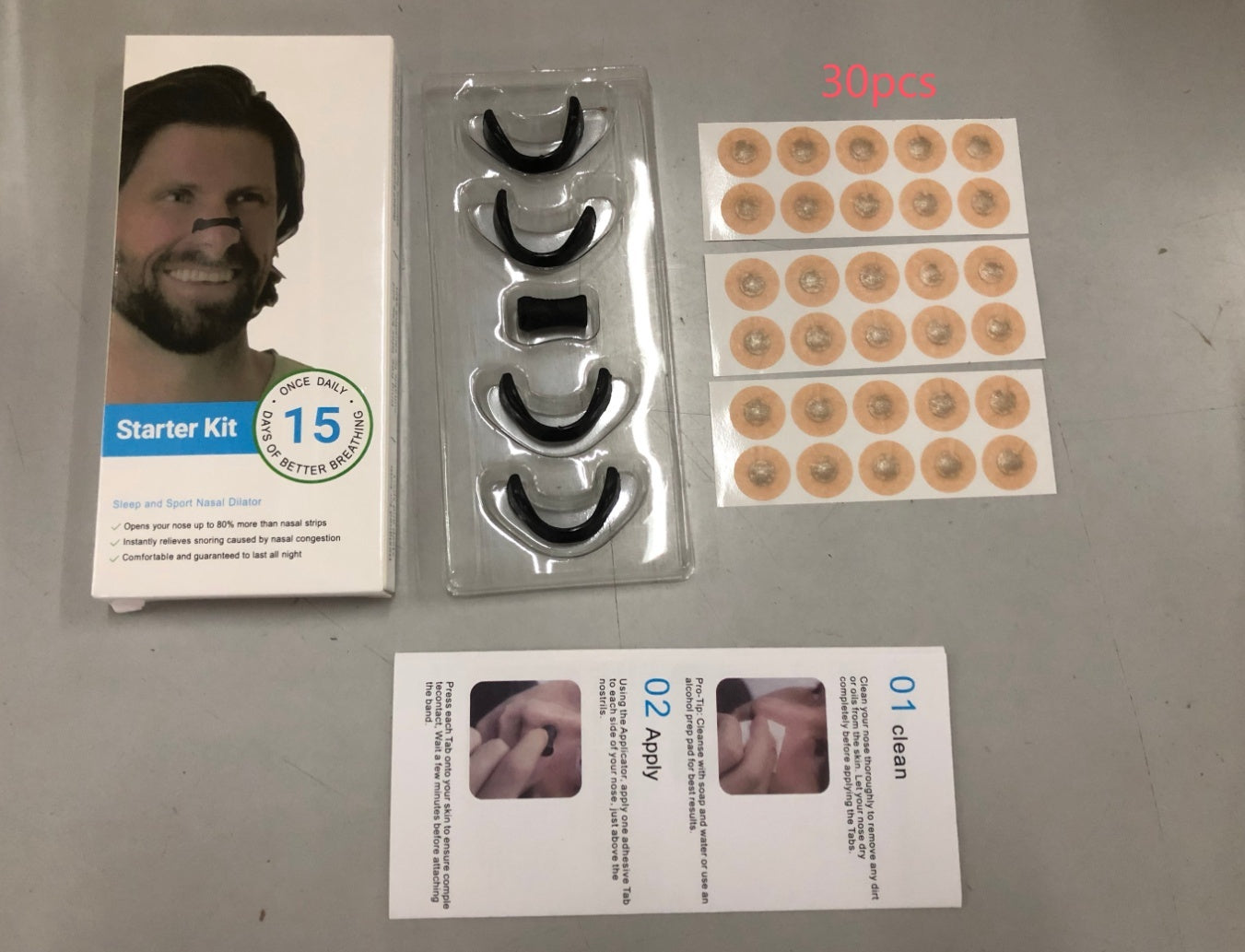 C6 Nasal Breathing Dilators Starter Kit Health DealSniper.net 30pcs Boxed Black