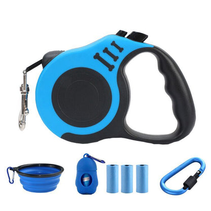 Pet Automatic Retractable Traction Rope Set Dog Leash Pets DealSniper.net Blue