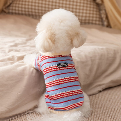 Cat Sweaters Cold Weather Dog Striped Pullover Pets dealsniper-net