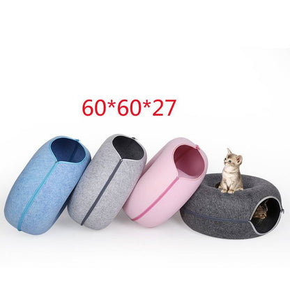 Four Seasons Available Cat Round Felt Pet Nest Pets dealsniper-net