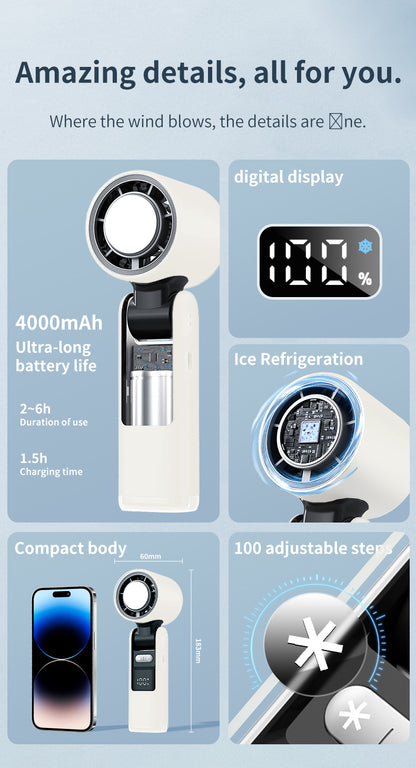 Portable Handheld Fan Speed Adjustable Turbo Mini Fan Gadgets DealSniper.net