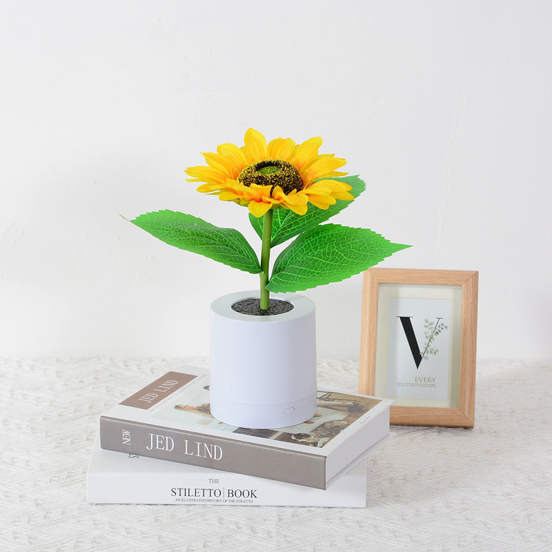 Rechargeable Sunflower Led Simulation Night Light Table Lamp Home Decor dealsniper-net 1Flower USB