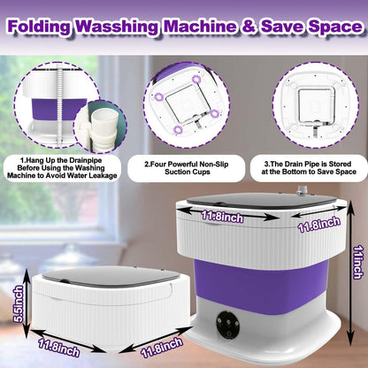 Portable Washing Machine 10L  Foldable Washer