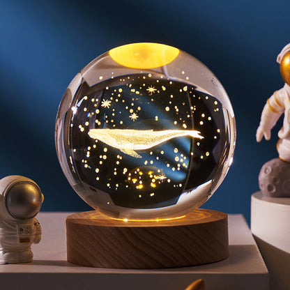 Luminous Starry Sky And Planets Moon Moon Crystal Ball Holidays DealSniper.net