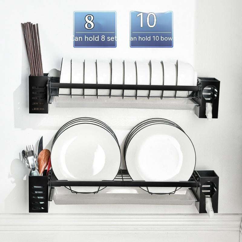 Punch-free Kitchen Wall-mounted Dish Rack Kitchen dealsniper-net