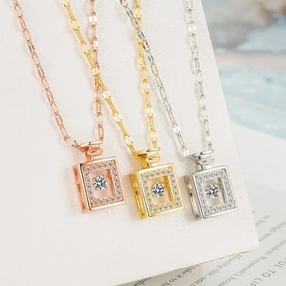Valentines Day Gift Perfume Bottle Pendant Titanium Steel Necklace Jewelry Gym From House