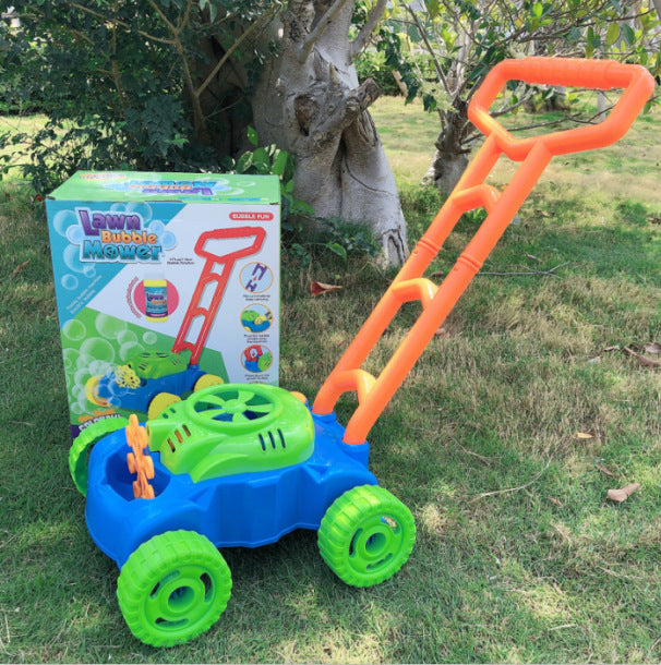 Plastic Hand Push Bubble Machine Electric Blowing Bubble Kids Gym From House Picture color
