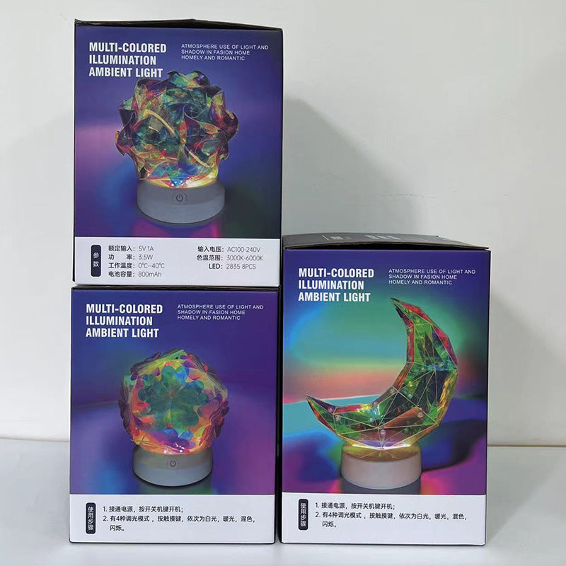 Bedroom Bedside Lamp Colorful Color Changing Northern Lights House DealSniper.net