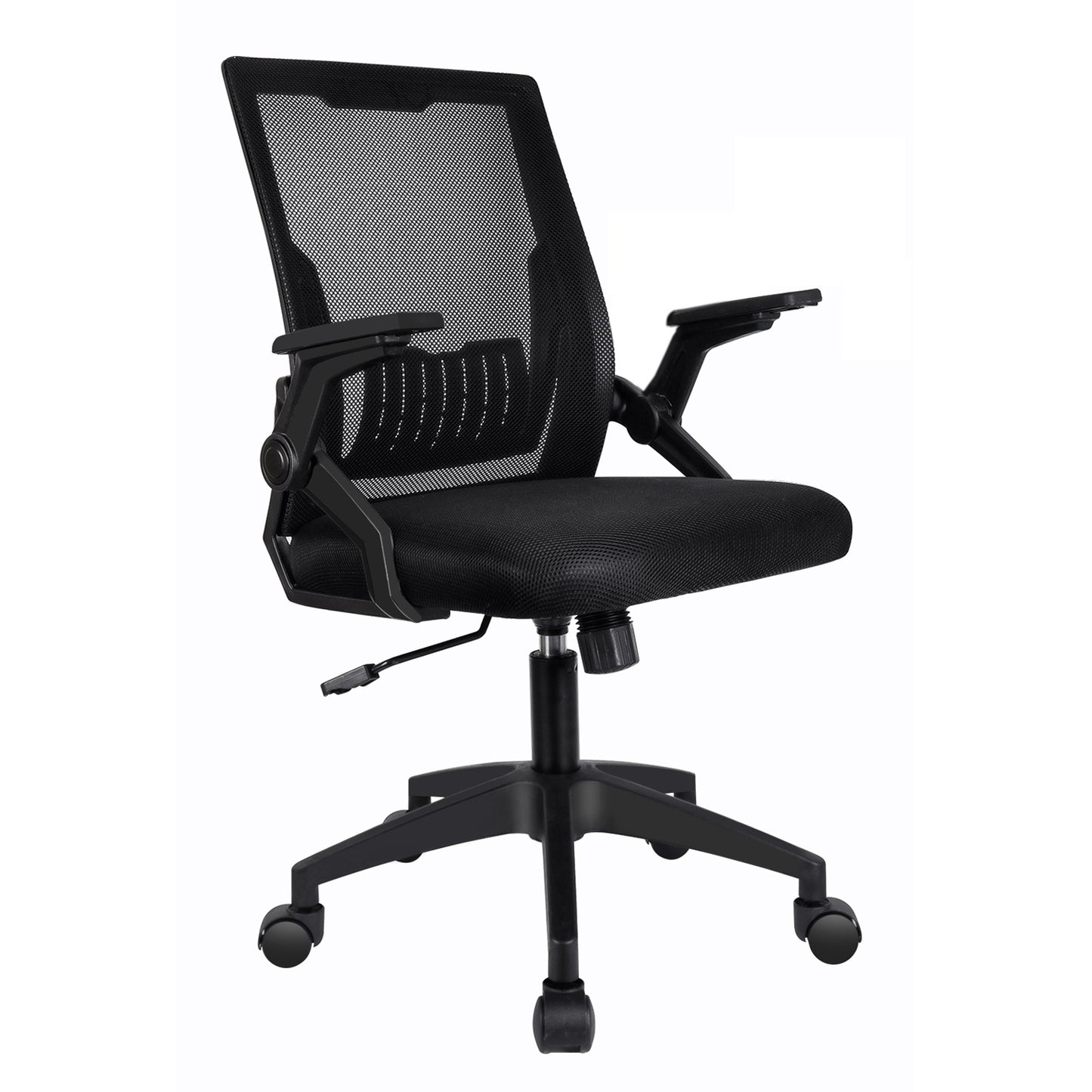 Ergonomic Office Chair Computer Desk Chair Comfy With Adjustable Lumbar Support Health DealSniper.net Black and Black