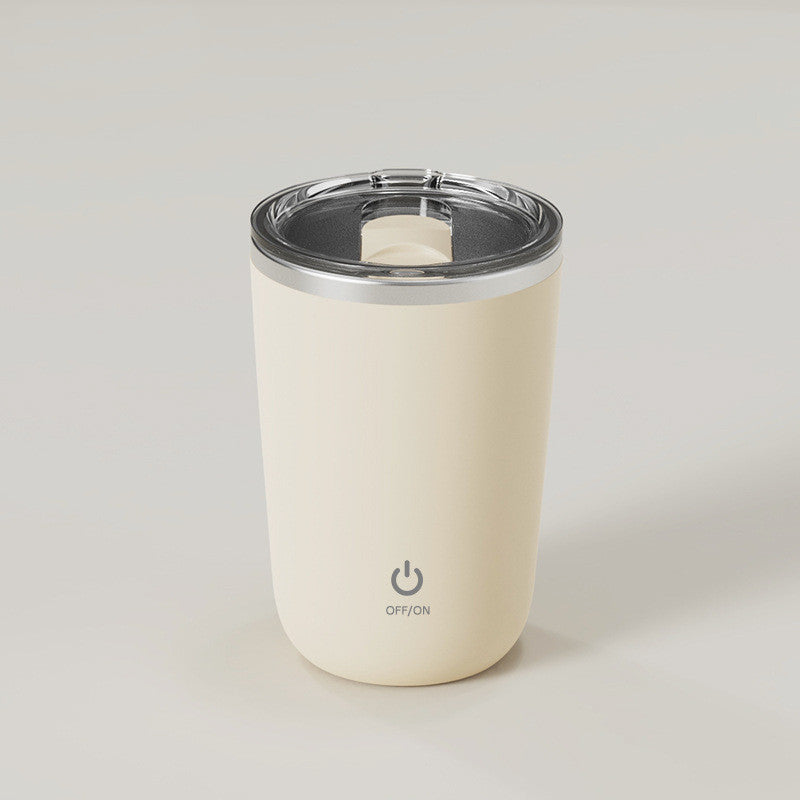 350ml Automatic Self Stirring Mug Coffee Milk Juice Mixing Cup Electric Kitchen dealsniper-net Beige 350ml