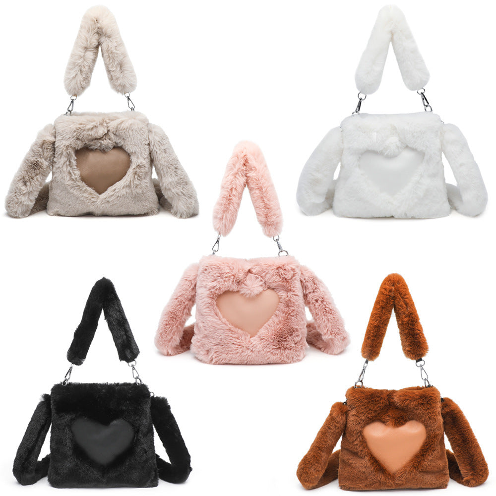 Women Fluffy Shoulder Bag Top-handle Bag Handbag