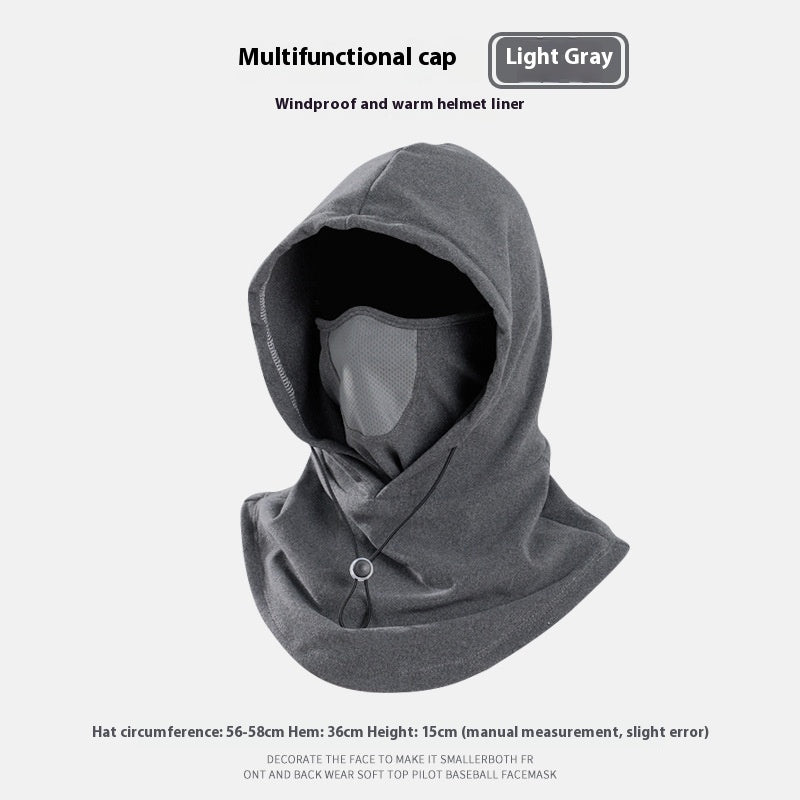 Winter Thermal Fleece Scarf Ski Face Mask Neck Warmer Sports DealSniper.net Light Gray Free Size Adjustable
