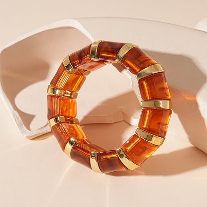 Ins Fashion Acrylic Bracelet Temperament Geometric Jewelry Jewelry DealSniper.net Brown Smudges