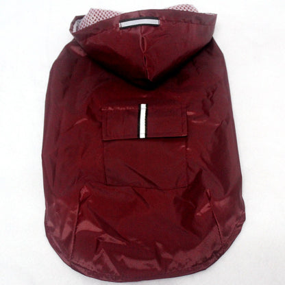 Pet Waterproof Windproof Hood Puppy Raincoat Pets dealsniper-net Red 2L