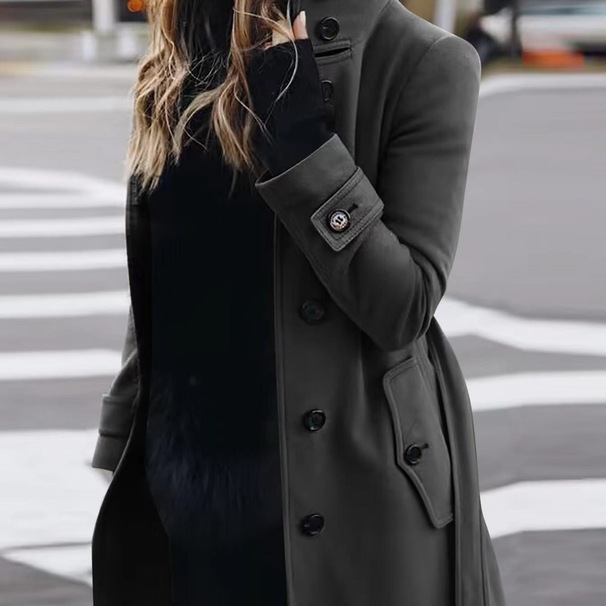 Autumn Winter New Woolen Coat Women's Slim Fit Cardigan Women null
