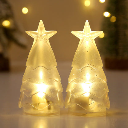 Christmas Decorations Christmas Tree Transparent Crystal Night Light Holidays Gym From House
