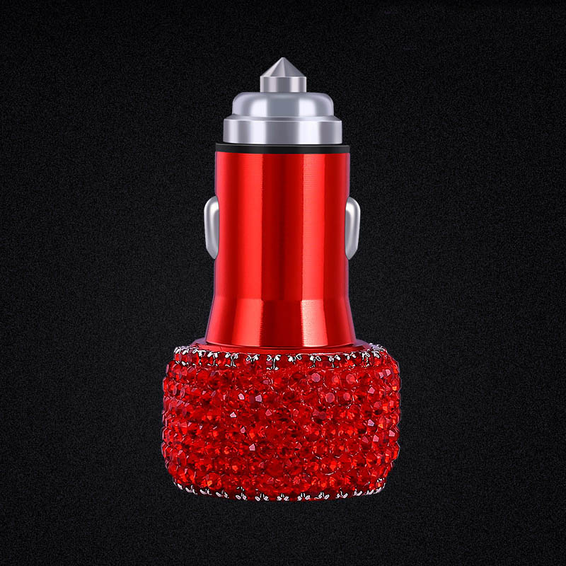 Fast Charging Mobile Phone Charger Bracket Vehicle Gym From House Red diamond USB