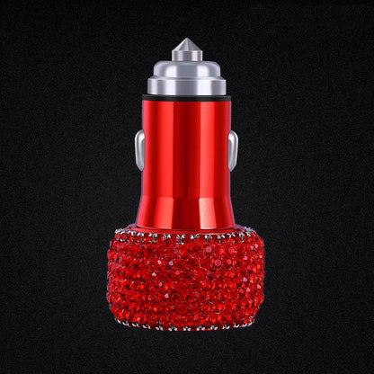 Fast Charging Mobile Phone Charger Bracket Vehicle Gym From House Red diamond USB
