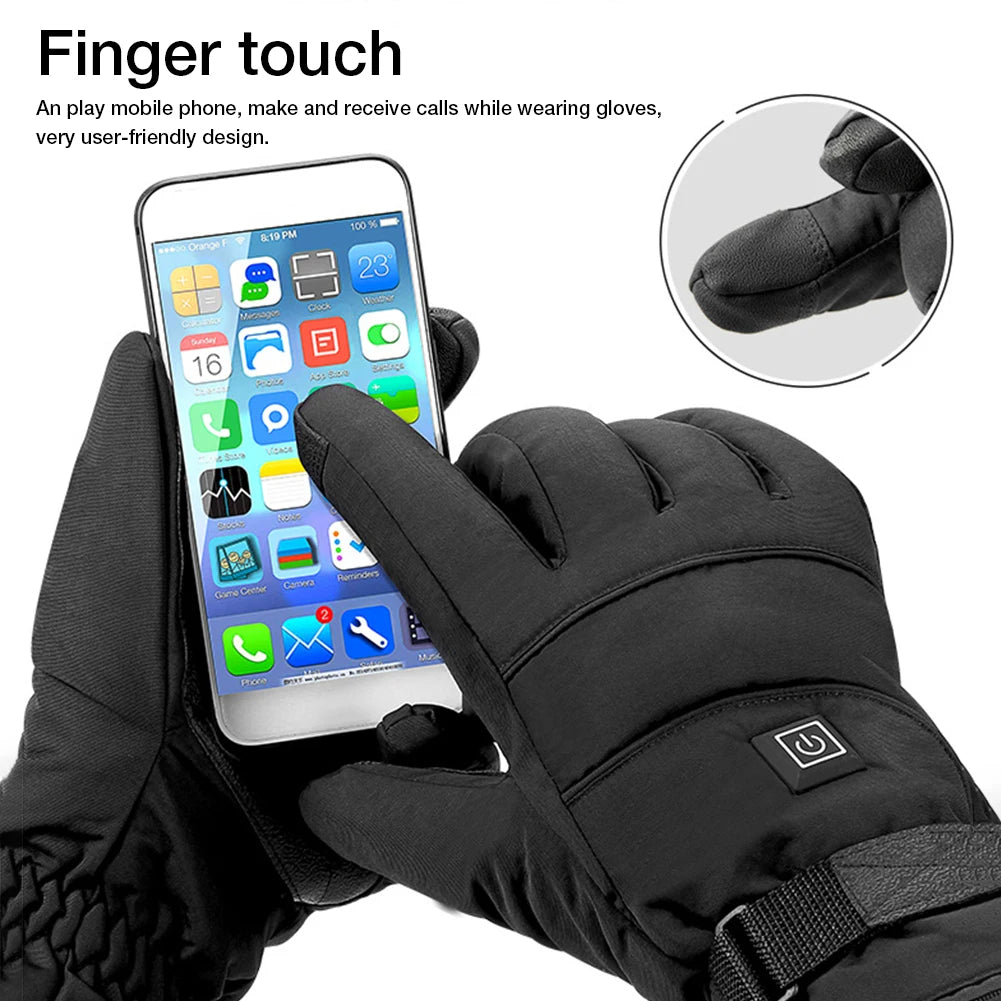 Winter Electric Heated Gloves Motorcycle Touch Screen Gloves Outdoor dealsniper-net