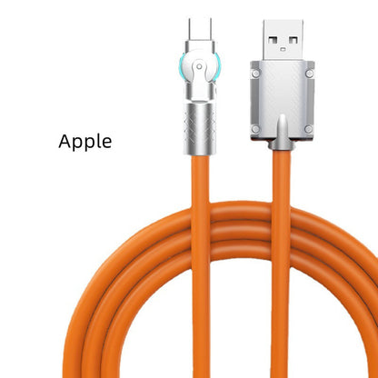 Rotating Type C Data Cable Super Fast Charging Electronics Gym From House Orange Apple 1.5m