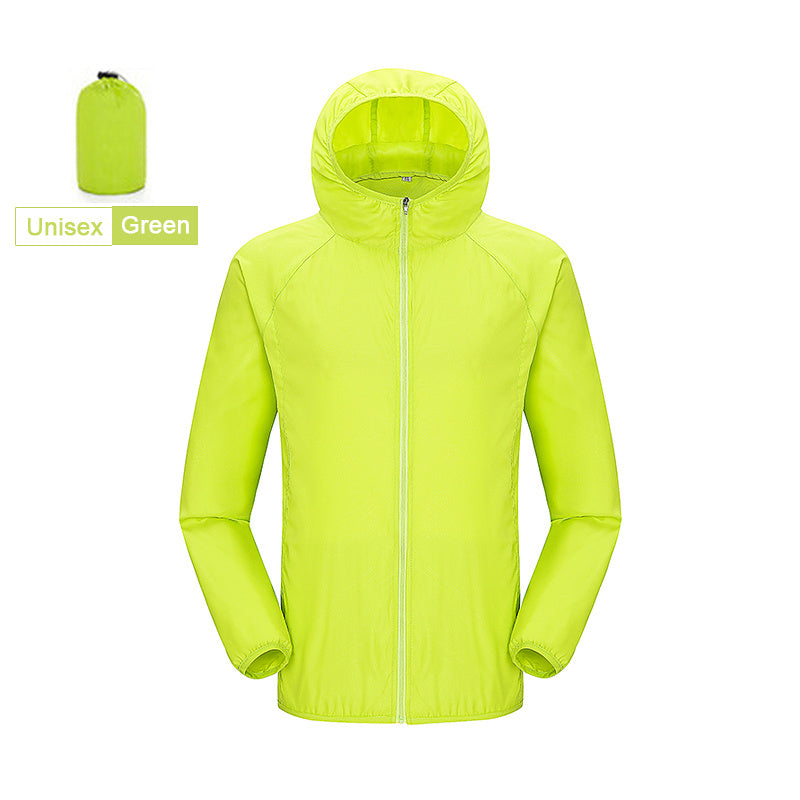 Mens And Womens Skin Windbreaker UV Protection Sunscreen Clothing Men DealSniper.net Green 2XL