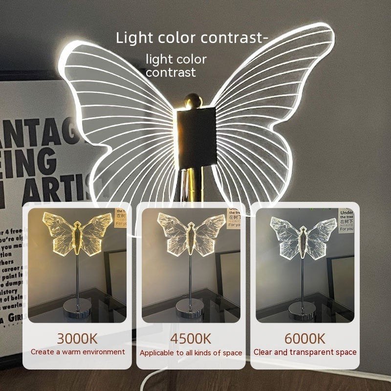 USB Night Light Bedside Table Ambience Light LED Crystal Home Decor Gym From House